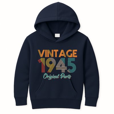 Vintage 1945 Original Parts 80th Birthday Kids Hoodie