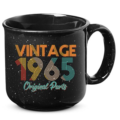 Vintage 1965 Original Parts 60th Birthday 15oz Campfire Ceramic Mug