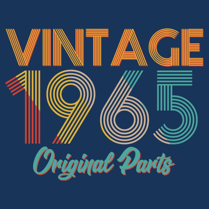 Vintage 1965 Original Parts 60th Birthday Tall T-Shirt