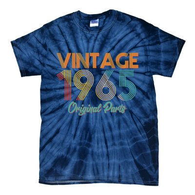 Vintage 1965 Original Parts 60th Birthday Tie-Dye T-Shirt