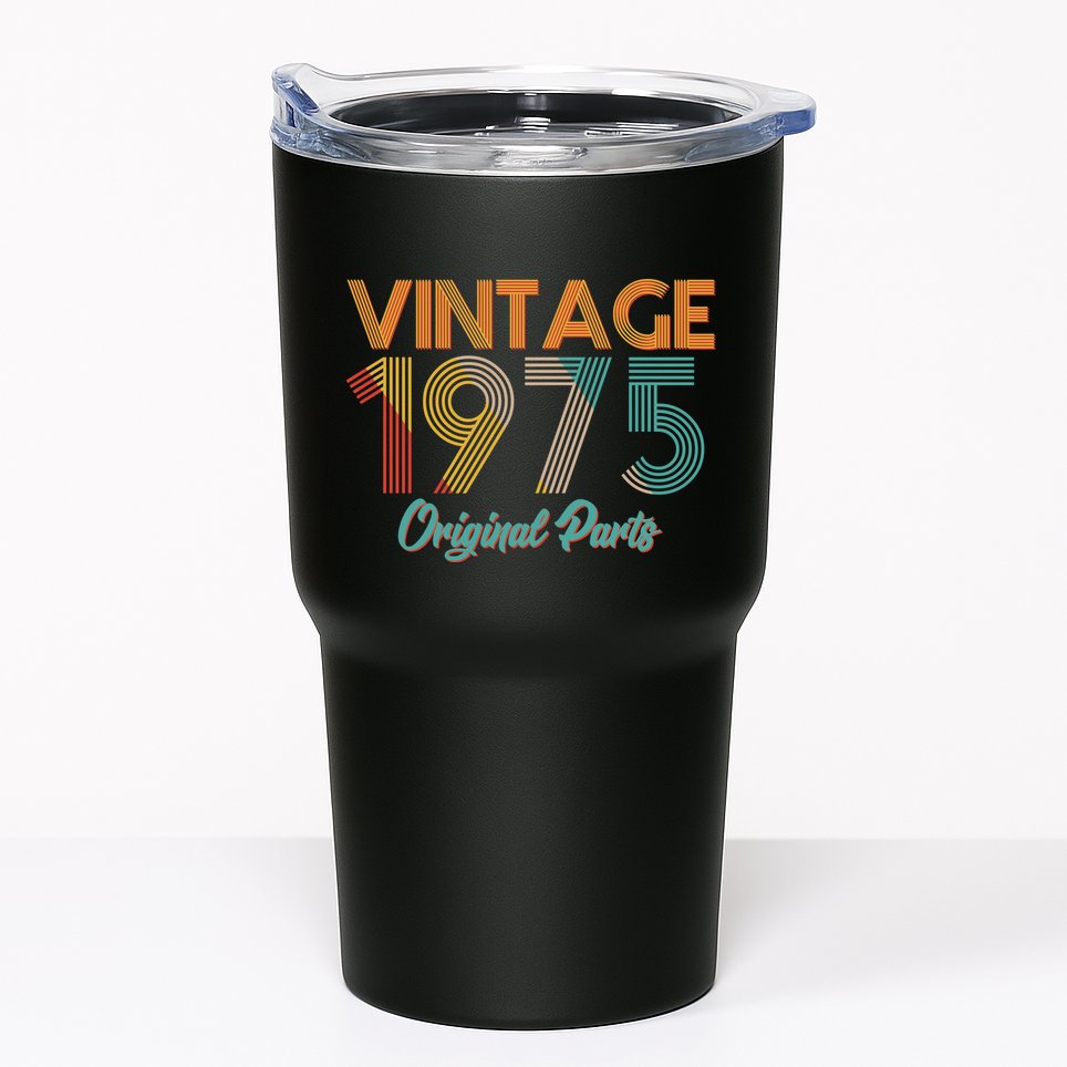 Vintage 1975 Original Parts 50th Birthday Tumbler