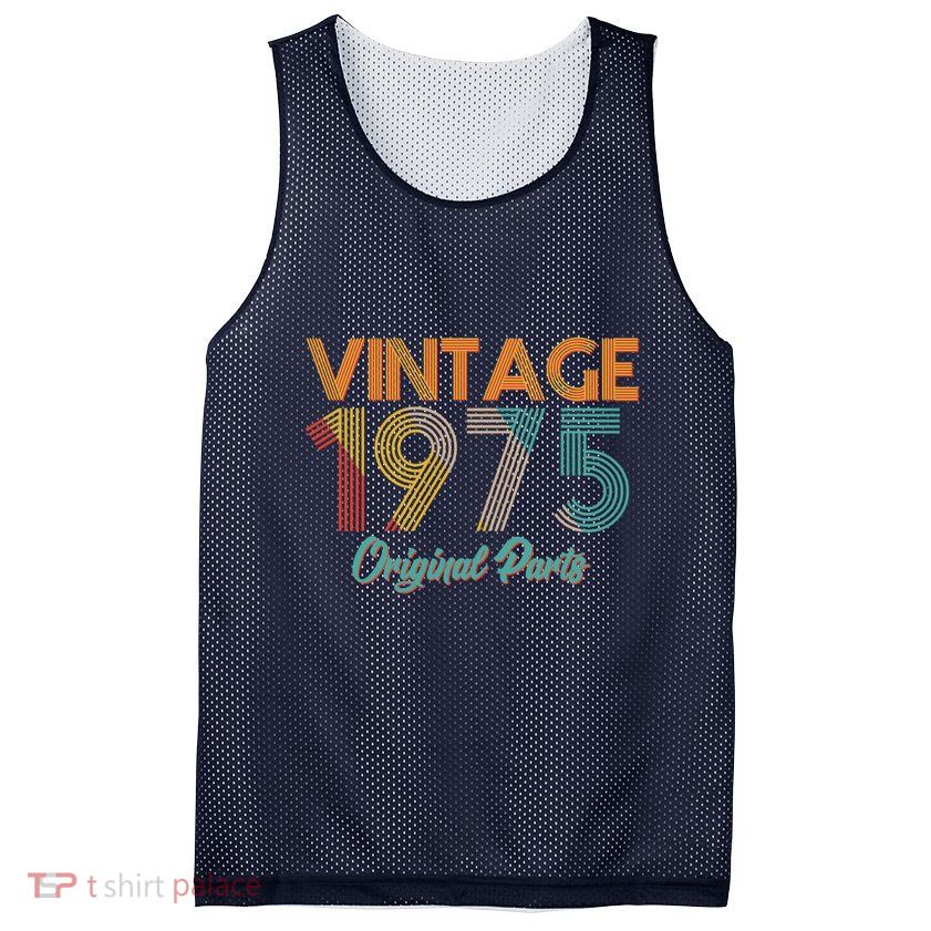 Vintage 1975 Original Parts 50th Birthday Mesh Reversible Basketball Jersey Tank