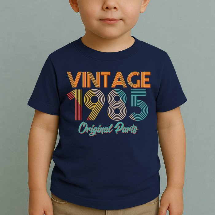 Vintage 1985 Original Parts 40th Birthday Toddler T-Shirt