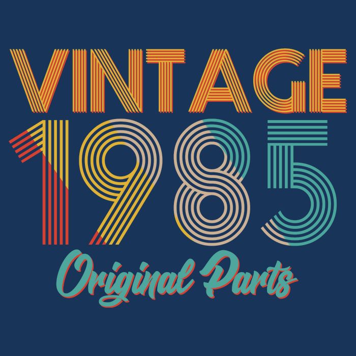 Vintage 1985 Original Parts 40th Birthday Toddler T-Shirt