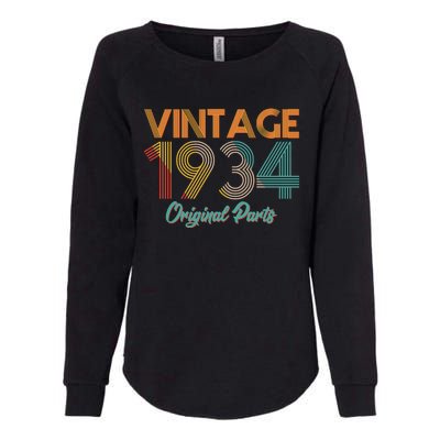 Vintage 1934 Original Parts 90th Birthday Womens California Wash Sweatshirt