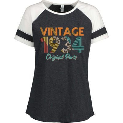 Vintage 1934 Original Parts 90th Birthday Enza Ladies Jersey Colorblock Tee