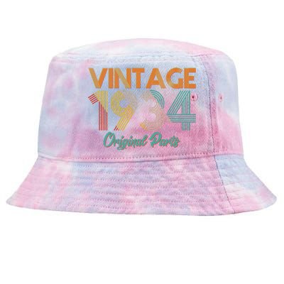 Vintage 1934 Original Parts 90th Birthday Tie-Dyed Bucket Hat