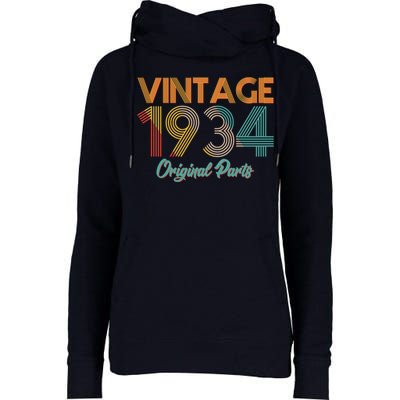 Vintage 1934 Original Parts 90th Birthday Womens Funnel Neck Pullover Hood