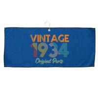 Vintage 1934 Original Parts 90th Birthday Large Microfiber Waffle Golf Towel