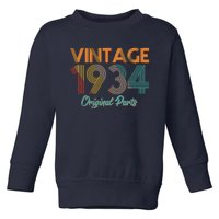 Vintage 1934 Original Parts 90th Birthday Toddler Sweatshirt