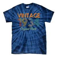 Vintage 1934 Original Parts 90th Birthday Tie-Dye T-Shirt