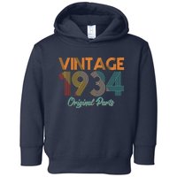 Vintage 1934 Original Parts 90th Birthday Toddler Hoodie