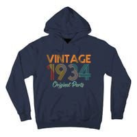 Vintage 1934 Original Parts 90th Birthday Tall Hoodie