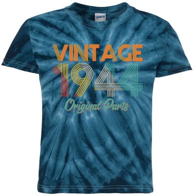 Vintage 1944 Original Parts 80th Birthday Kids Tie-Dye T-Shirt