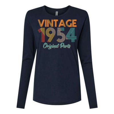 Vintage 1954 Original Parts 70th Birthday Womens Cotton Relaxed Long Sleeve T-Shirt