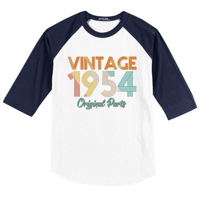 Vintage 1954 Original Parts 70th Birthday Baseball Sleeve Shirt