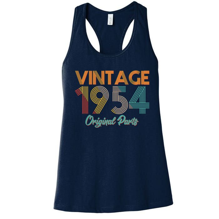 Vintage 1954 Original Parts 70th Birthday Women's Racerback Tank