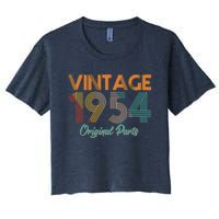 Vintage 1954 Original Parts 70th Birthday Women's Crop Top Tee