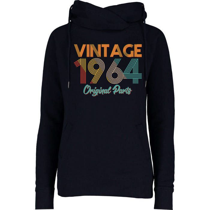 Vintage 1964 Original Parts 60th Birthday Womens Funnel Neck Pullover Hood