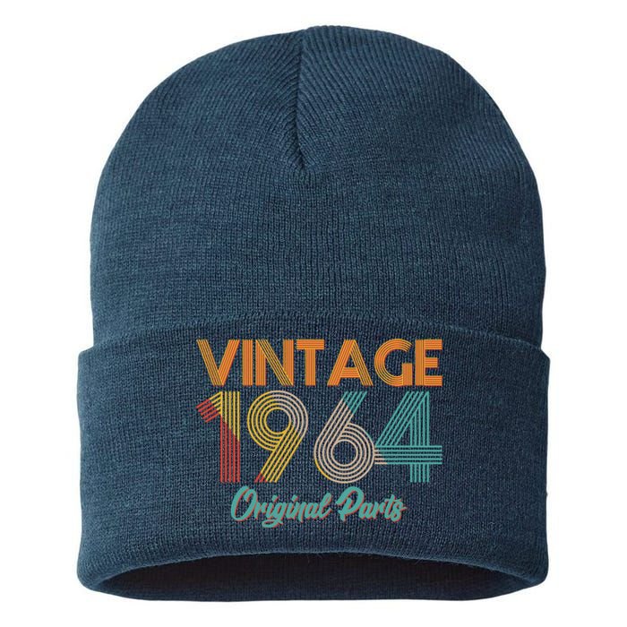 Vintage 1964 Original Parts 60th Birthday Sustainable Knit Beanie