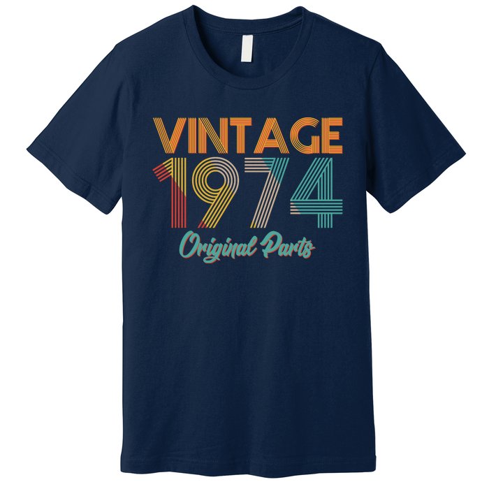 Vintage 1974 Original Parts 50th Birthday Premium T-Shirt