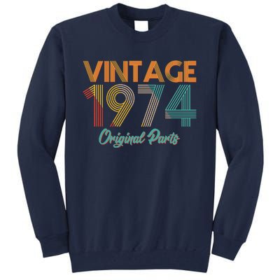 Vintage 1974 Original Parts 50th Birthday Tall Sweatshirt