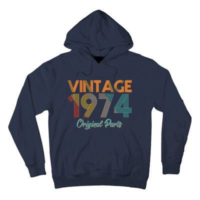 Vintage 1974 Original Parts 50th Birthday Tall Hoodie