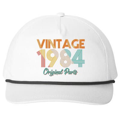 Vintage 1984 Original Parts 40th Birthday Snapback Five-Panel Rope Hat