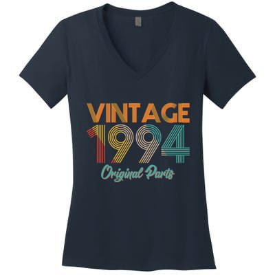 Vintage 1994 Original Parts 30th Birthday Women's V-Neck T-Shirt