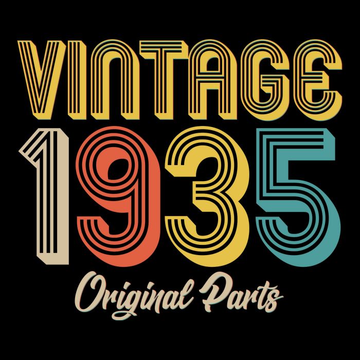Vintage 1935 Original Parts 90th Birthday Backpack