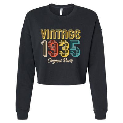 Vintage 1935 Original Parts 90th Birthday Cropped Pullover Crew