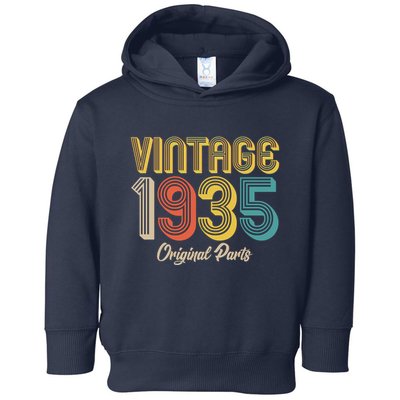 Vintage 1935 Original Parts 90th Birthday Toddler Hoodie