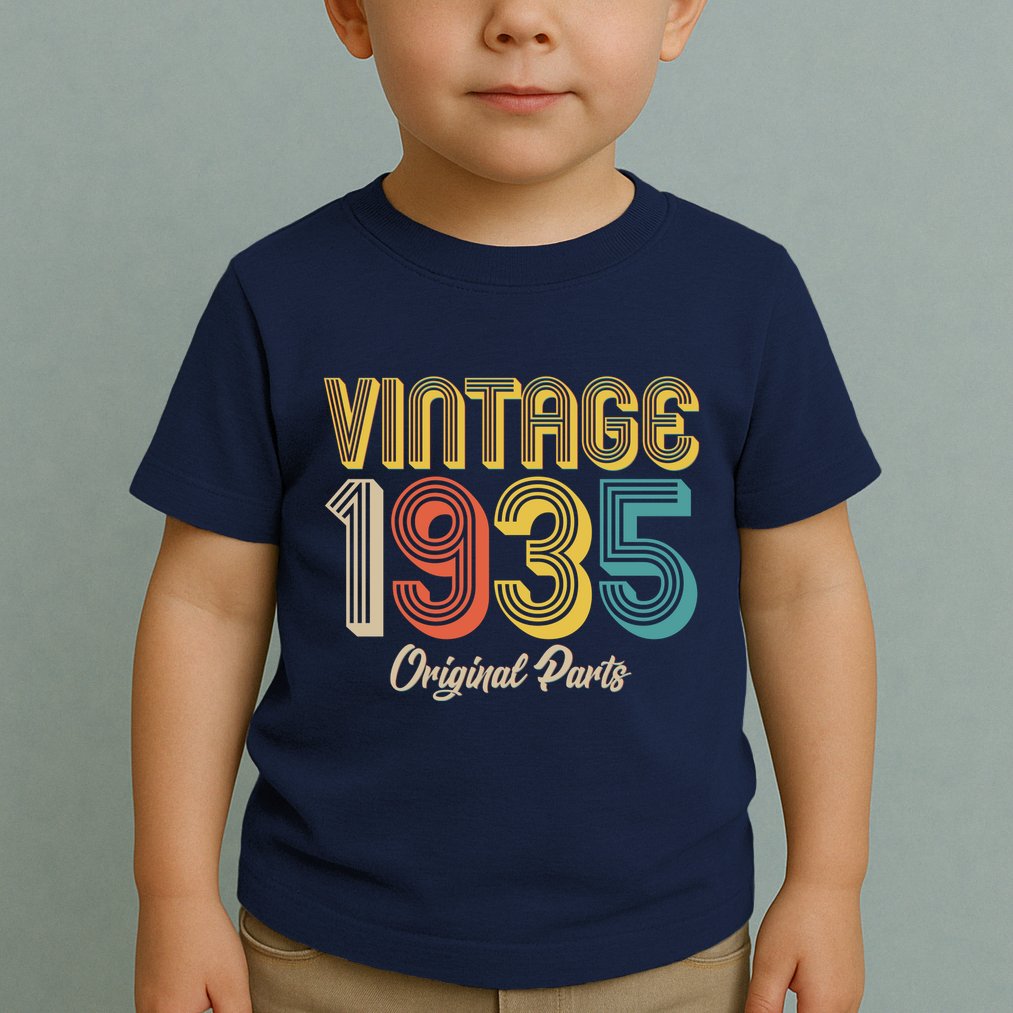 Vintage 1935 Original Parts 90th Birthday Toddler T-Shirt