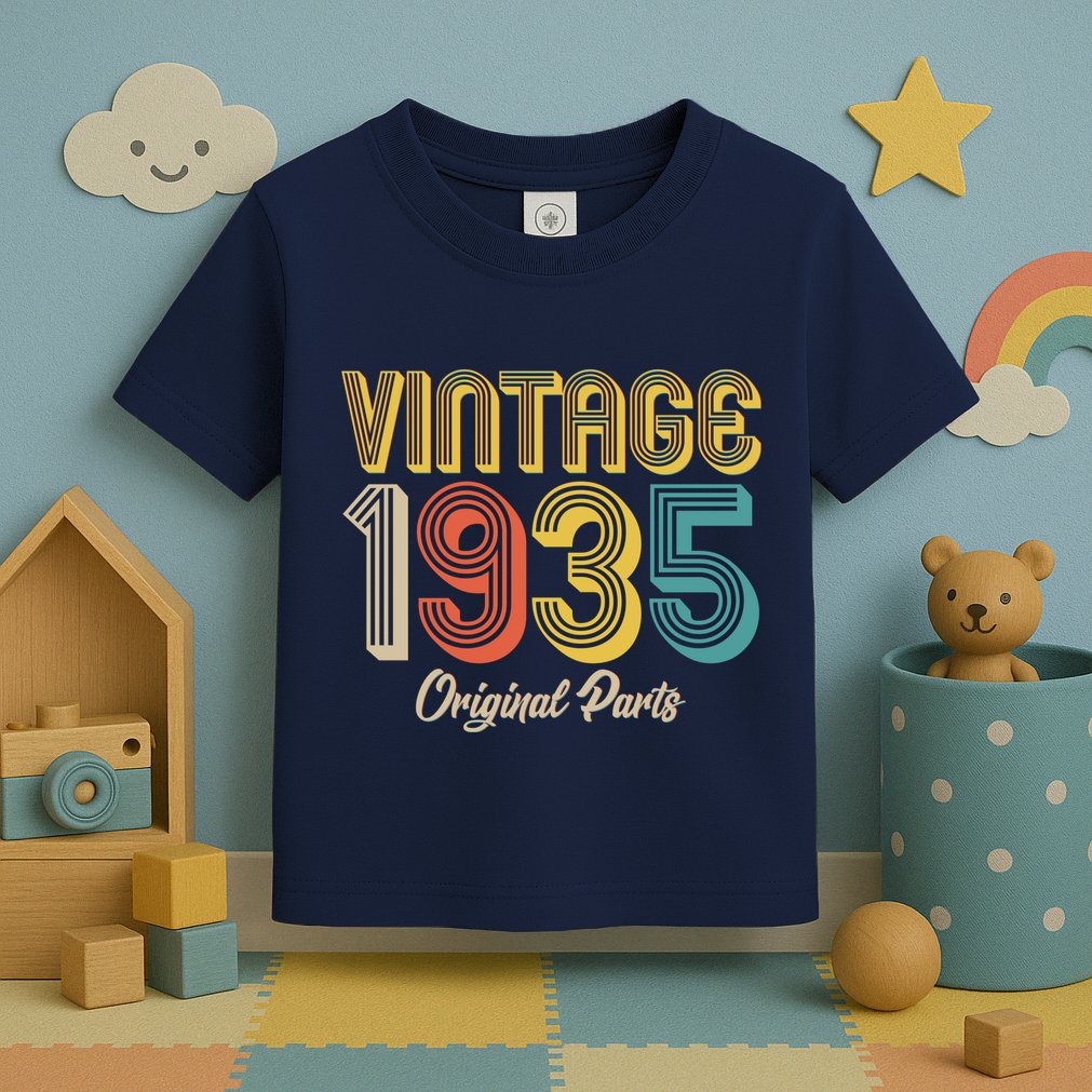 Vintage 1935 Original Parts 90th Birthday Toddler T-Shirt