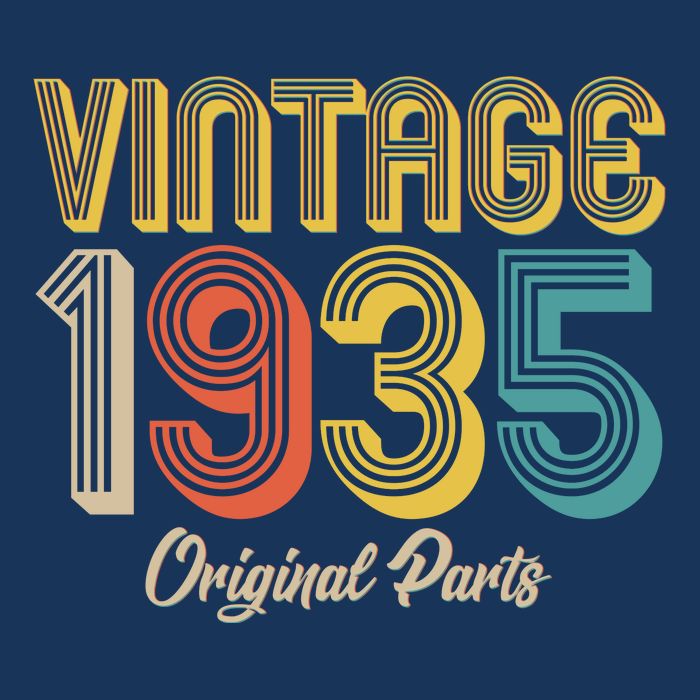 Vintage 1935 Original Parts 90th Birthday Toddler T-Shirt