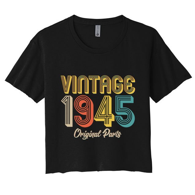 Vintage 1945 Original Parts 80th Birthday Crop Top