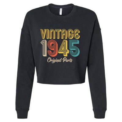 Vintage 1945 Original Parts 80th Birthday Cropped Pullover Crew
