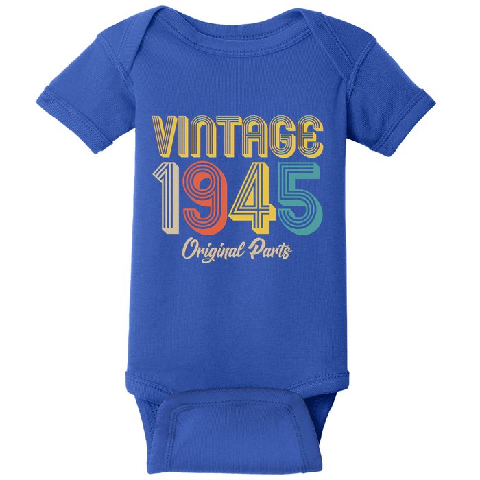 Vintage 1945 Original Parts 80th Birthday Baby Bodysuit