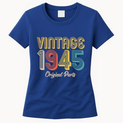 Vintage 1945 Original Parts 80th Birthday Womens T-Shirt