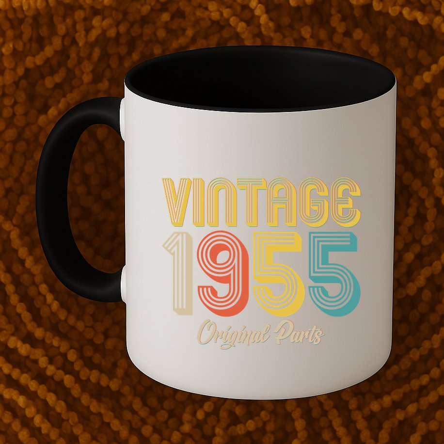 Vintage 1955 Original Parts 70th Birthday Mug