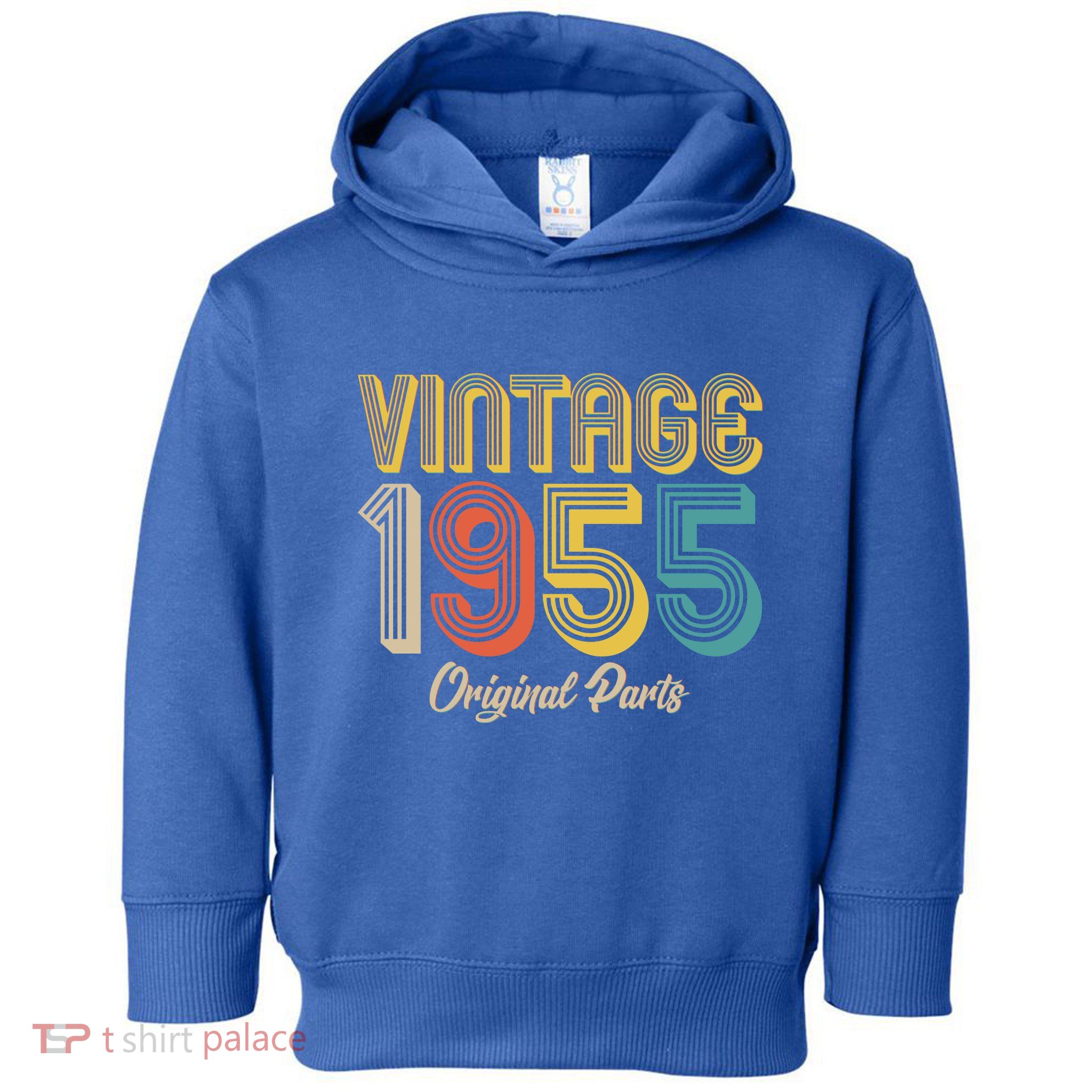 Vintage 1955 Original Parts 70th Birthday Toddler Hoodie