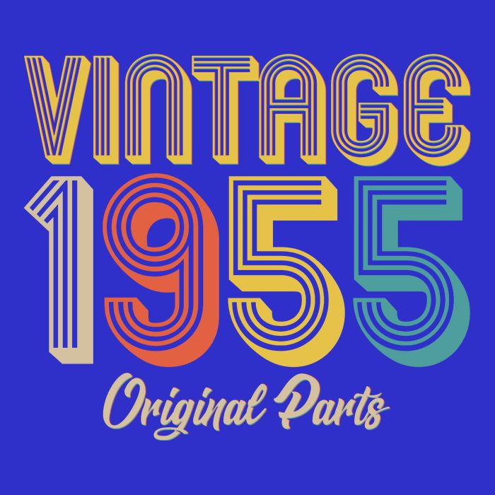 Vintage 1955 Original Parts 70th Birthday Toddler T-Shirt