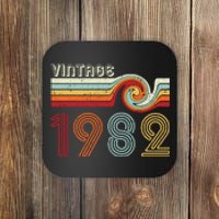 Vintage 1982 Retro Birthday Gift Coaster