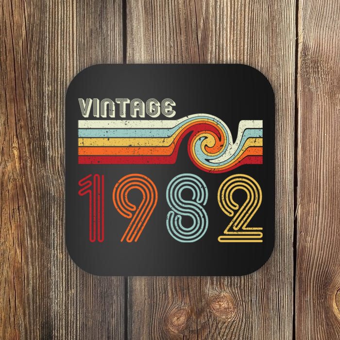 Vintage 1982 Retro Birthday Gift Coaster