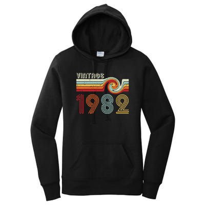 Vintage 1982 Retro Birthday Gift Women's Pullover Hoodie