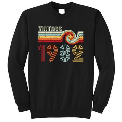 Vintage 1982 Retro Birthday Gift Tall Sweatshirt