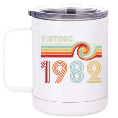 Vintage 1982 Retro Birthday Gift 12 oz Stainless Steel Tumbler Cup