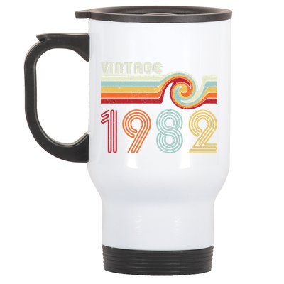 Vintage 1982 Retro Birthday Gift Stainless Steel Travel Mug