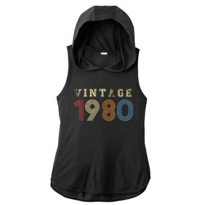 VINTAGE 1980 | RETRO 1980 Ladies PosiCharge Tri-Blend Wicking Draft Hoodie Tank