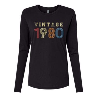 VINTAGE 1980 | RETRO 1980 Womens Cotton Relaxed Long Sleeve T-Shirt